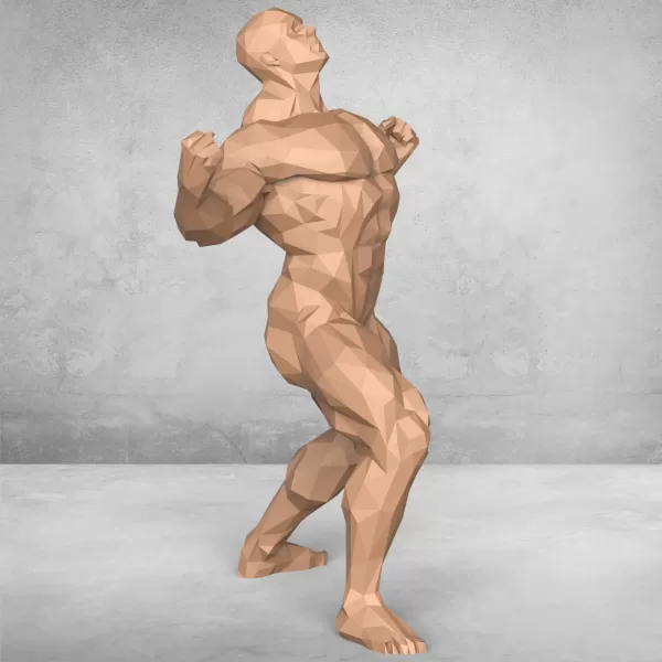 Bodybuilder Man Statue - Model preview 3
