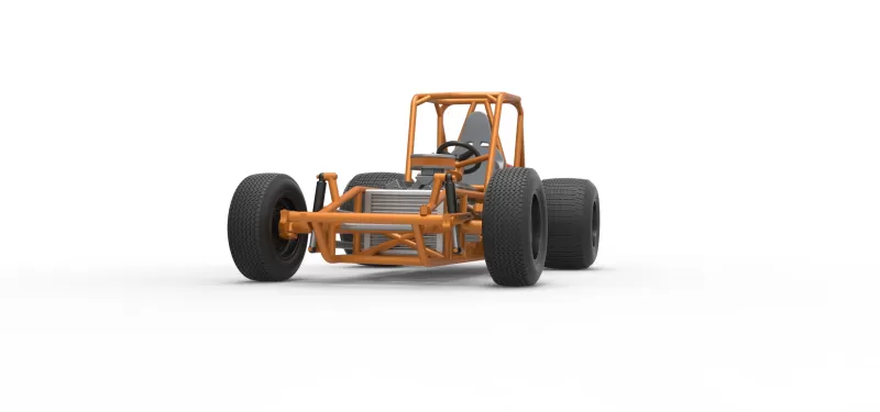 Vintage Sprint car Base Version 2 Scale 1:25 - Model preview 6