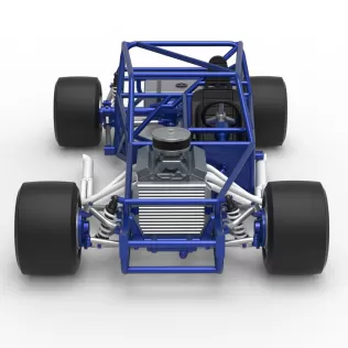 Vintage Asphalt Modified stock car Base V6 Scale 1:25 - Model thumbnail 8