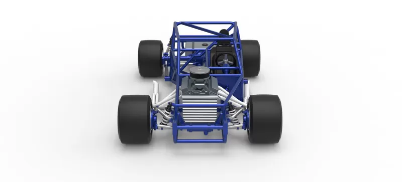 Vintage Asphalt Modified stock car Base V6 Scale 1:25 - Model preview 8