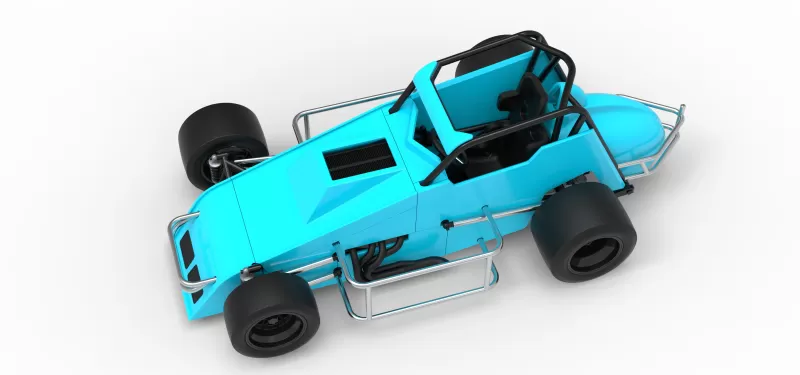 Pavement Sprint car Version 2 Scale 1:25 - Model preview 4