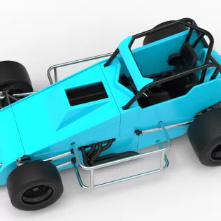 Pavement Sprint car Version 2 Scale 1:25 - Model thumbnail 4