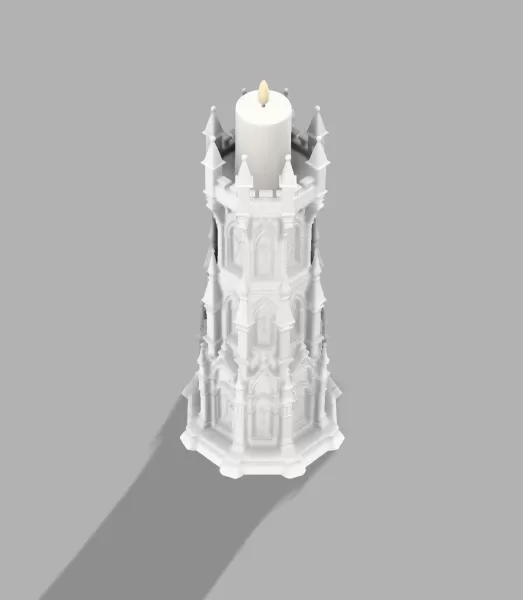 Gothic Candle Tower – Sentinel - Model preview 4