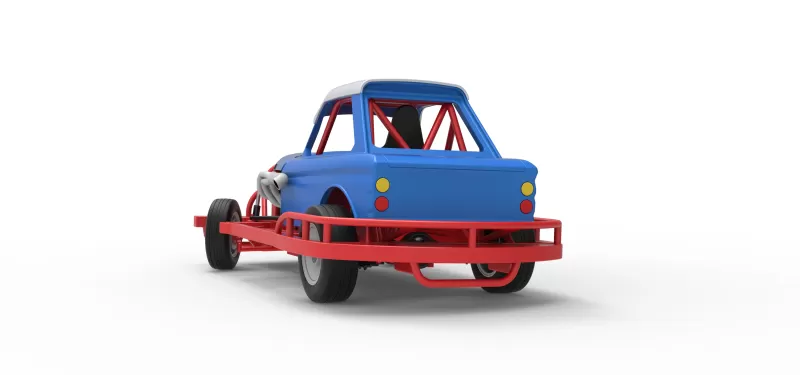 New Zealand Vintage Stock car while turning Scale 1:25 - Model preview 15