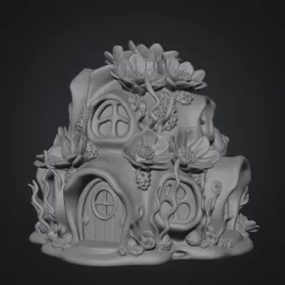Fantasy Underwater Cottage STL File for 3D Printing - Model thumbnail 5