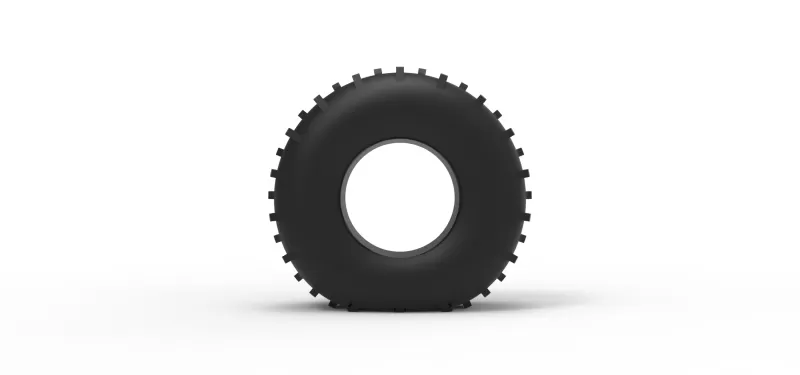 Low pressure Forester 1370 tire deflated Scale 1:25 - Model preview 5