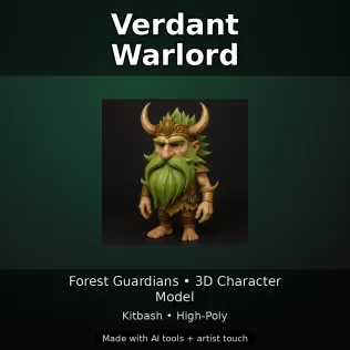 Woodland Fae Character Pack (10 High-Poly Kitbash Figures) - Model thumbnail 20