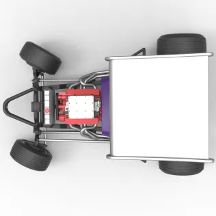 Vintage Winged Supermodified for Dirt while turning Scale 1:25 - Model thumbnail 11