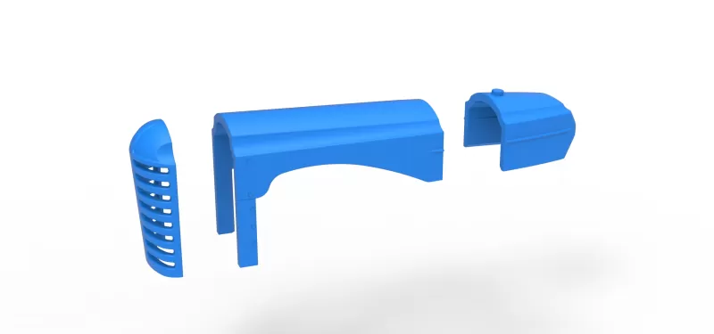 Hood of Pulling tractor Version 6 Scale 1:25 - Model preview 14