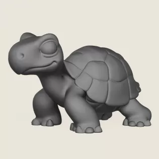 Turtle Toy Print Ready 3D Model