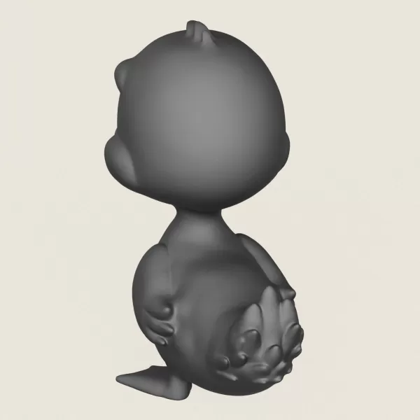 Cartoon Duck Print Ready 3D Model - Model preview 5