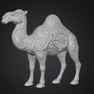 Camel — Ornate Steampunk Statue - Model thumbnail 2