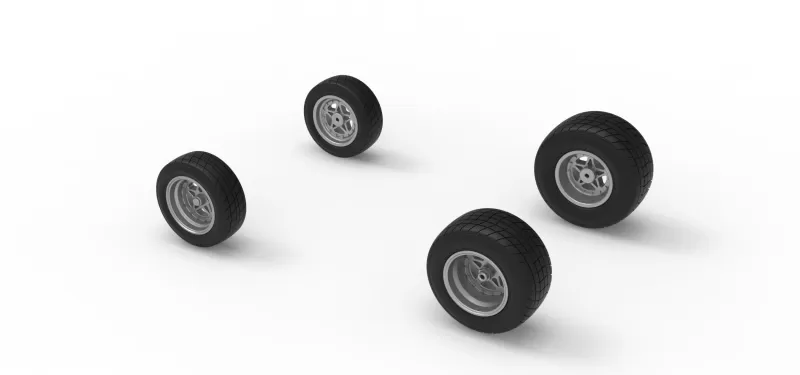 Wheel Set of New Zealand Minisprint Scale 1:25 - Model preview 6