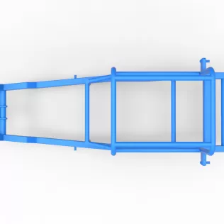 Frame of Vintage Supermodified stock car V2 Scale 1:25 - Model thumbnail 9
