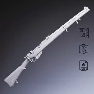 Lee Enfield MkIII Bolt-Action Rifle #RoZ - Model thumbnail 6