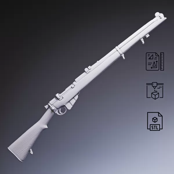 Lee Enfield MkIII Bolt-Action Rifle #RoZ - Model preview 6