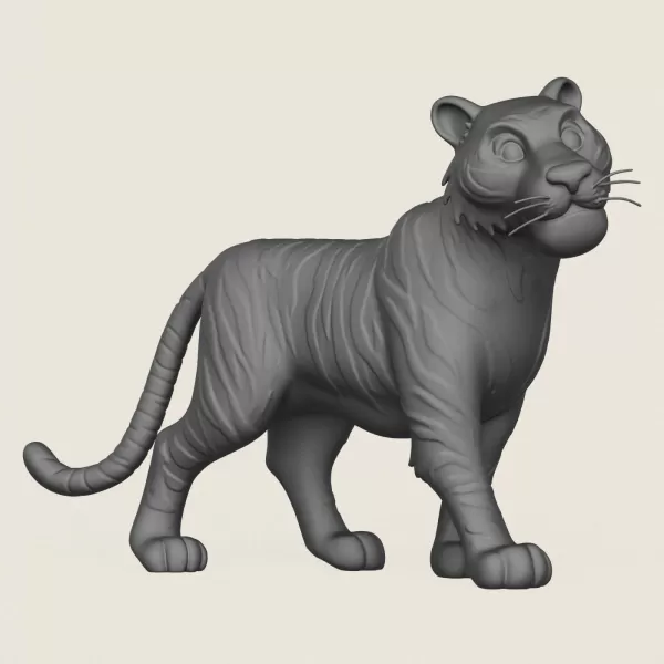 Tiger Toy Print Ready 3D Model - Model preview 1