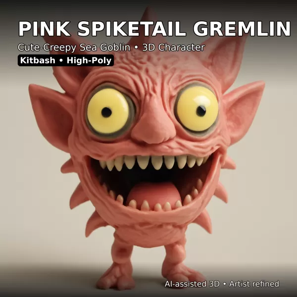 Sea Goblin Monsters – 10 High-Poly Kitbash Creature Pack - Model preview 4