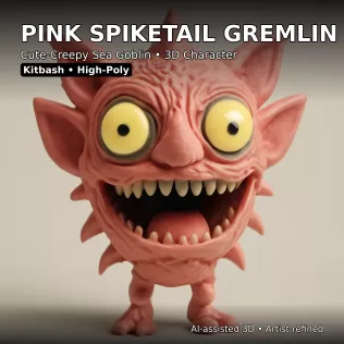Sea Goblin Monsters – 10 High-Poly Kitbash Creature Pack - Model thumbnail 4