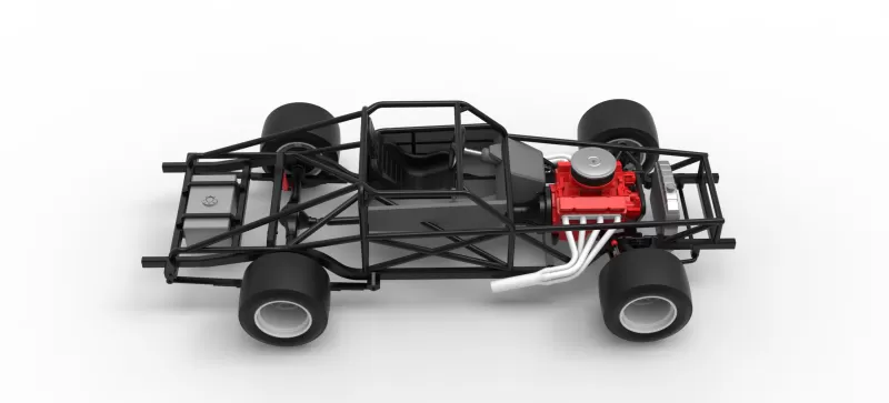 Vintage Asphalt Modified stock car Base V8 Scale 1:25 - Model preview 20