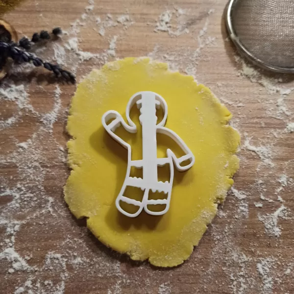 Happy Cute “Cookie Man” Cookie Cutter, Gingerbread Man Cutter - Model preview 3