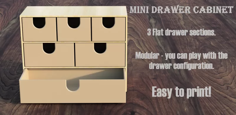 Mini Storage Cabinet - Inspired by Ikea MOPPE - Model preview 1