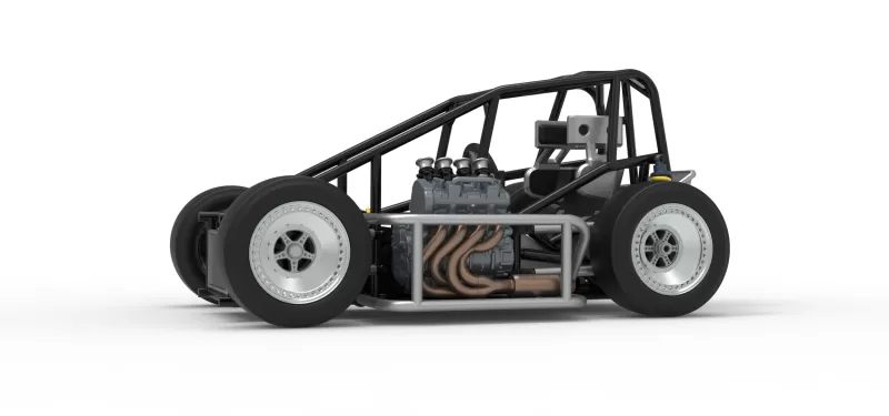 Three Quarter Midget Base Scale 1:25 - Model preview 2