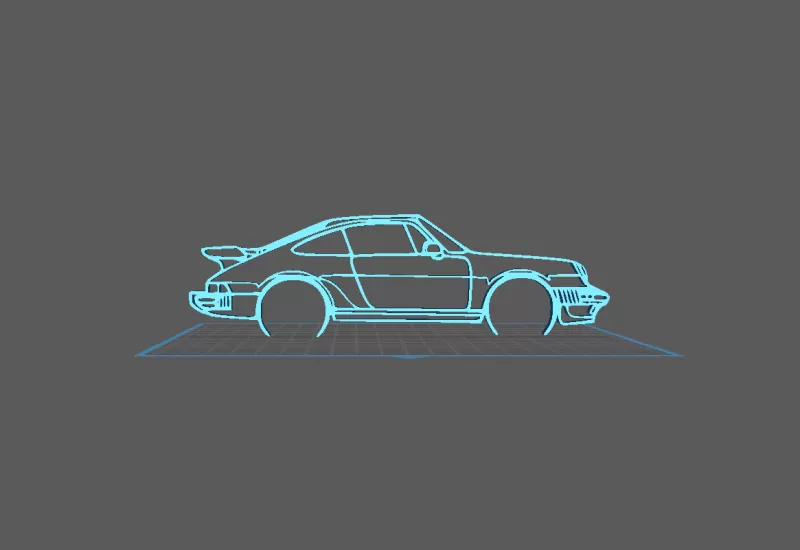 Porsche - 930 Turbo Wall Art - Model preview 2