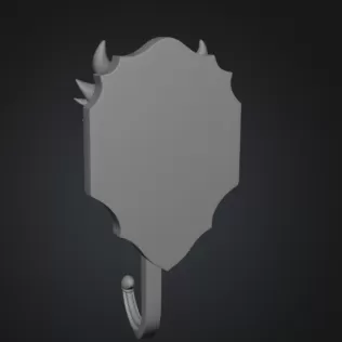 Cute Dragon Wall Hook STL File for 3D Print - Model thumbnail 9