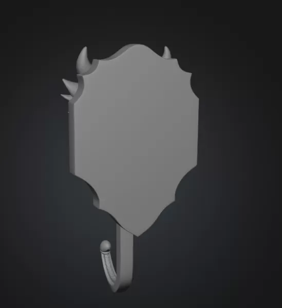 Cute Dragon Wall Hook STL File for 3D Print - Model preview 9