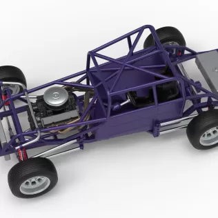 Canadian vintage modified stock car Base Scale 1:25 - Model thumbnail 4