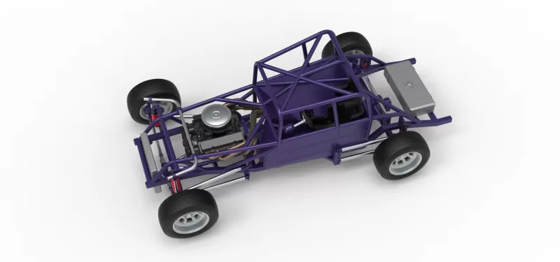 Canadian vintage modified stock car Base Scale 1:25 - Model preview 4