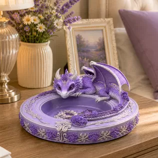 Amethyst Floral Dragon Bowl STL file for 3D Print - Model thumbnail 4