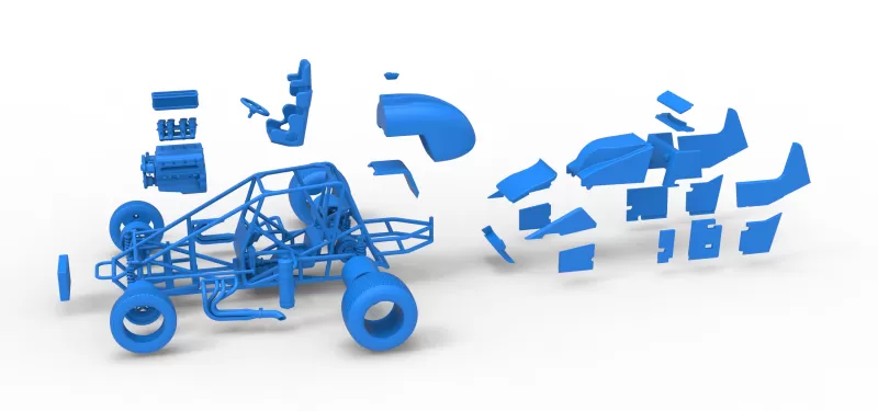 Dirt Silver Crown Car Scale 1:25 - Model preview 28