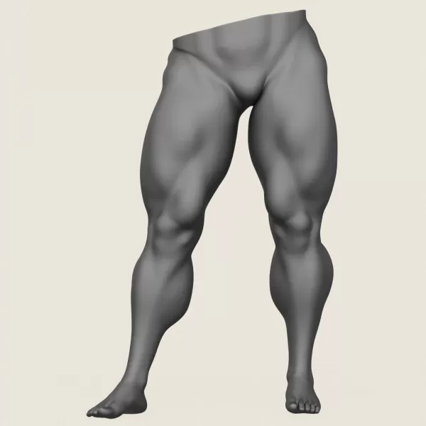Muscular Man Leg Pose 07 - Model preview 1