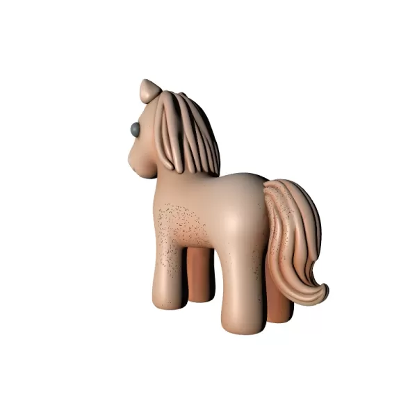 Cute Cartoon Horse Toy for Kids Decorative 3D Model - Model preview 3