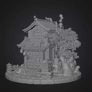 Japanese Tea House STL File for 3D Print - Model thumbnail 13