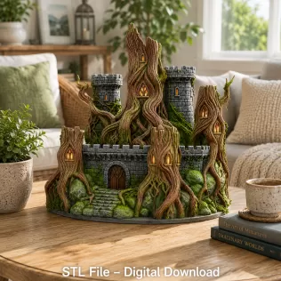 Fantasy Tree Fortress STL File for 3D Printing - Model thumbnail 2