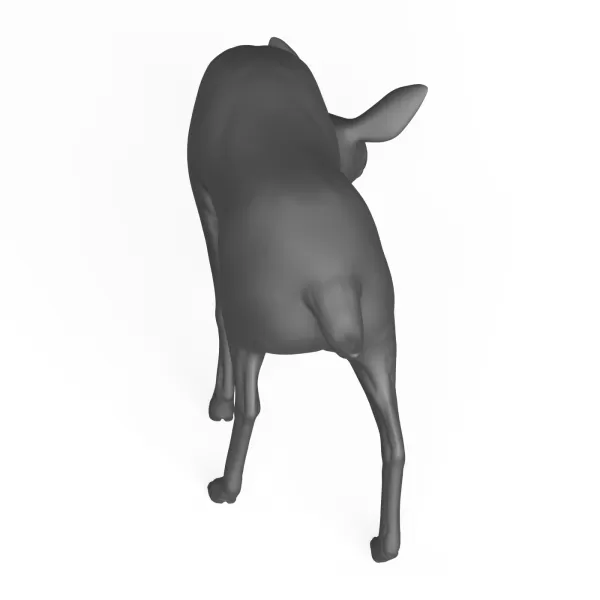 Deer Eating Pose - Model preview 4