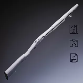 M1897 Pump-Action Shotgun - Model thumbnail 6