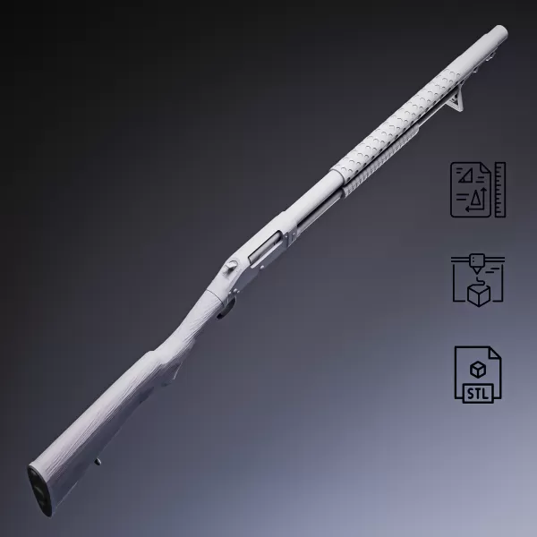 M1897 Pump-Action Shotgun - Model preview 6