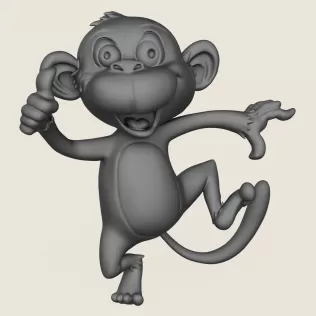 Monkey Toy Print Ready 3D Model - Model thumbnail 2