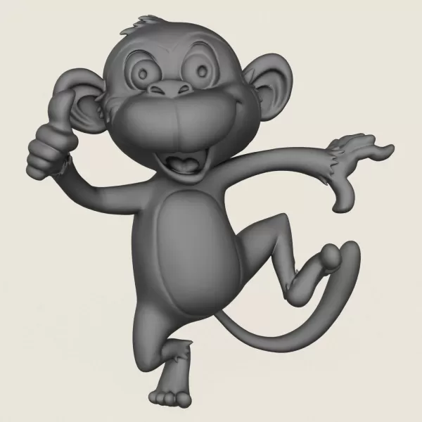 Monkey Toy Print Ready 3D Model - Model preview 2
