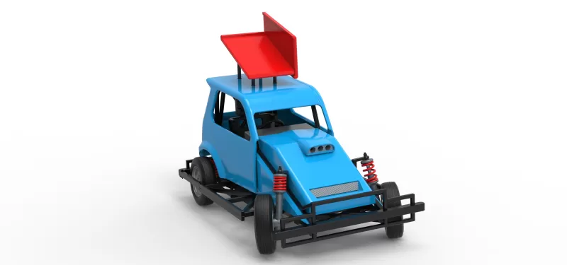 New Zealand Ministock car while turning Version 3 Scale 1:25 - Model preview 26