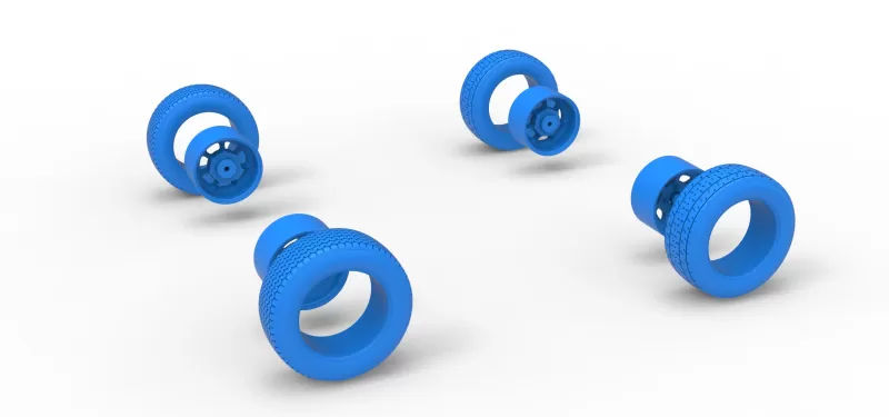 Wheel Set of Dwarf car Scale 1:25 - Model preview 10