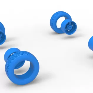 Wheel Set of Dwarf car Scale 1:25 - Model thumbnail 10