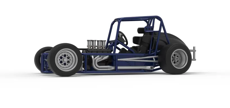 Pavement Silver Crown Car Base Version 2 Scale 1:25 - Model preview 2