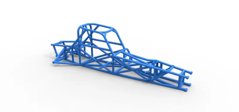 Frame of Supermodified front engine race car V4 Scale 1:25 - Model preview 15