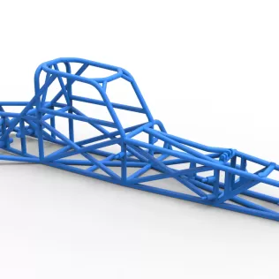 Frame of Supermodified front engine race car V4 Scale 1:25 - Model thumbnail 15