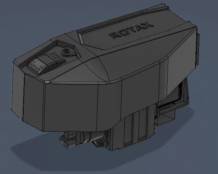 ROTAX FR 125 MAX EVO go kart engine 10 pieces - Model preview 1